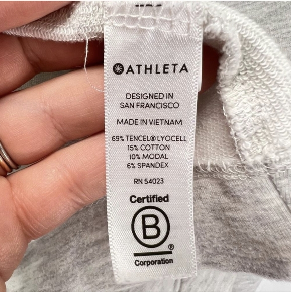 Athleta Vista Wrap Open Front Hoodie Sweatshirt Size XS Heathered Grey EUC $89 - Picture 9 of 10